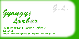 gyongyi lorber business card